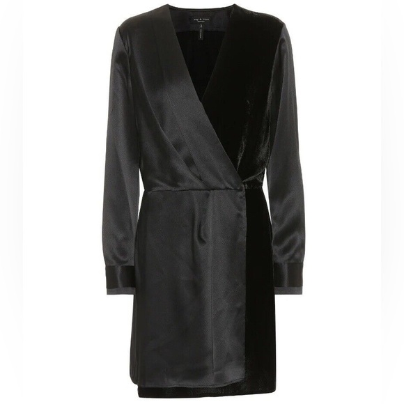 RAG & BONE Victor silk/velvet dress XS - Picture 4 of 10